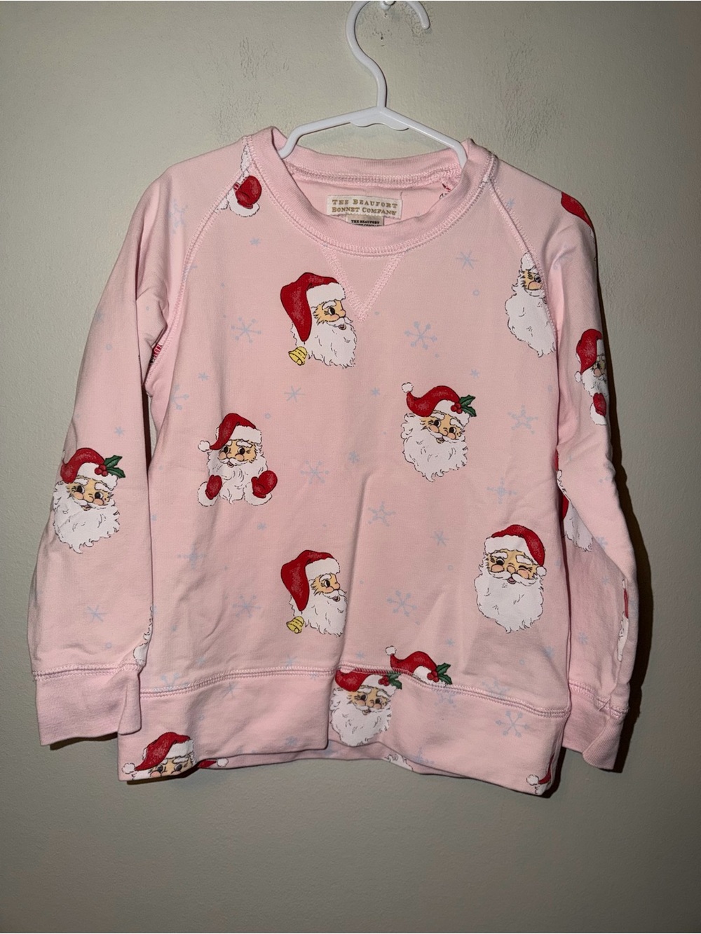 The Beaufort Bonnet Company Pink Santa Crewneck